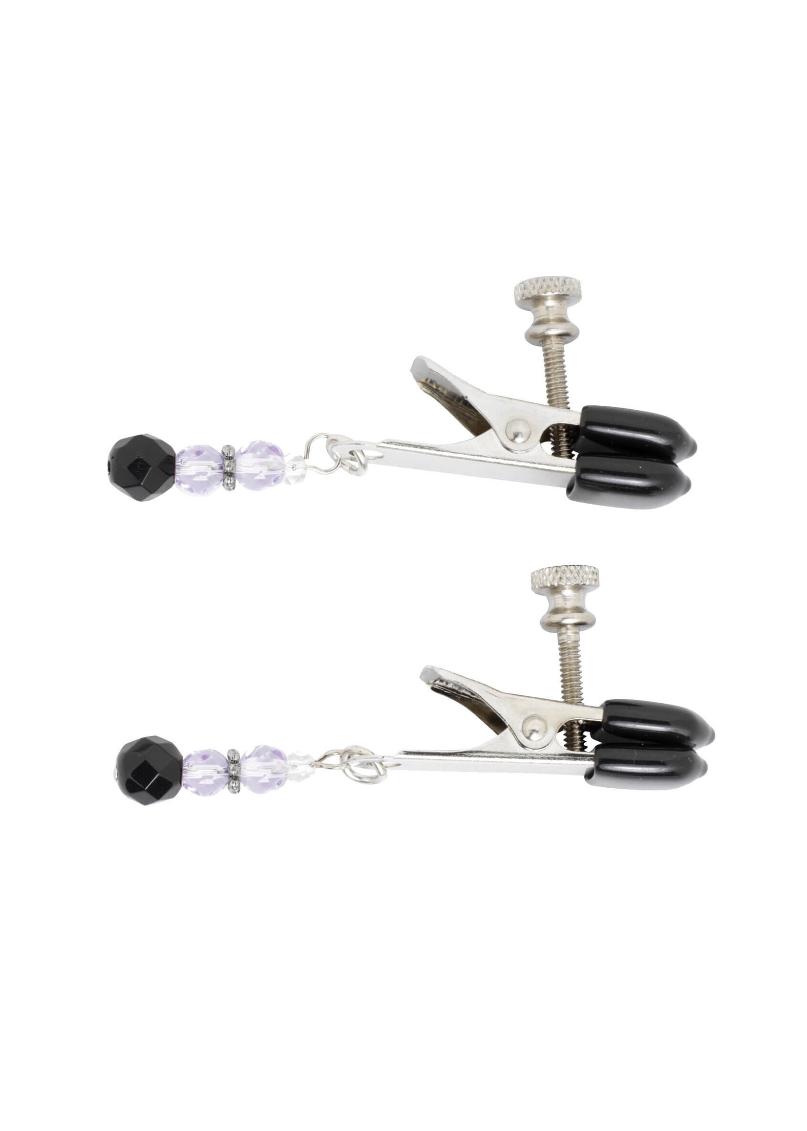 Spartacus Broad Tip Clamp w/Purple Beads