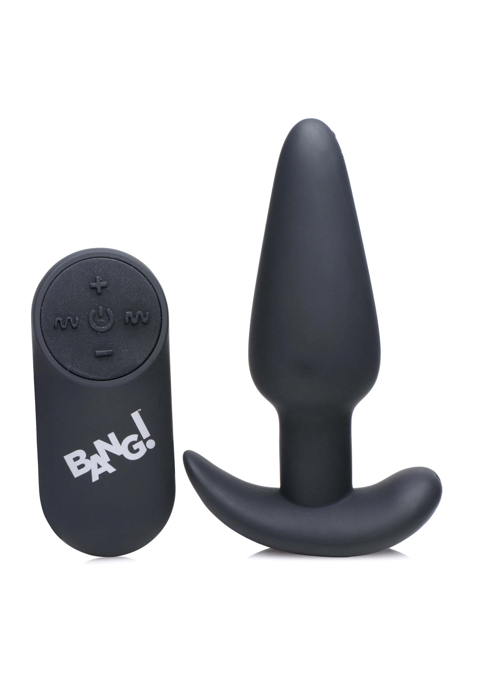 Bang 21X Remote Control Vibrating Silicone Butt Plug - Black