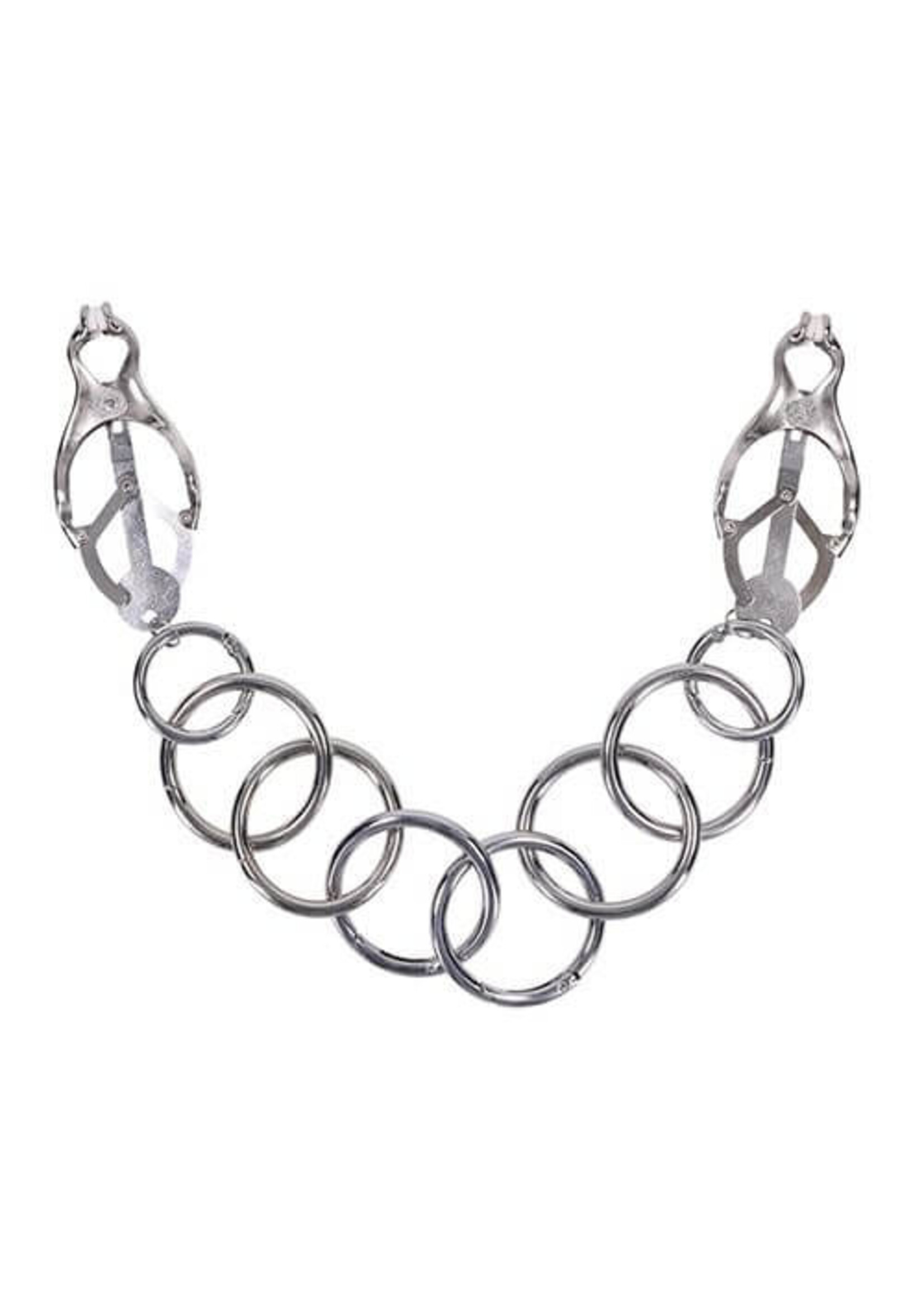 Sportsheets Edge Tuggable Clover Clamps - Silver