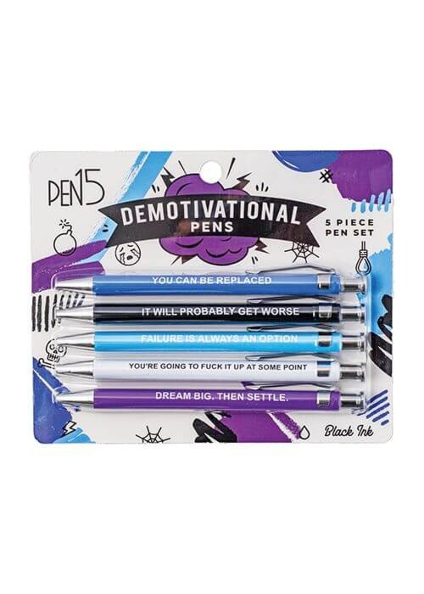 Wood Rocket LLC Wood Rocket Demotivational Pens - 5 Pack