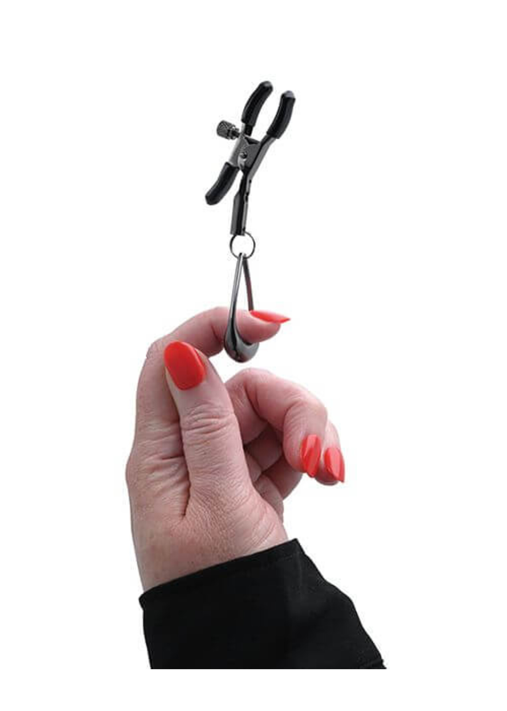 Sportsheets Sportsheets Velvet Noir Tuggable Nipple Clamps - Black