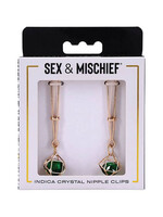 Sportsheets Sex & Mischief Indica Crystal Nipple Clips