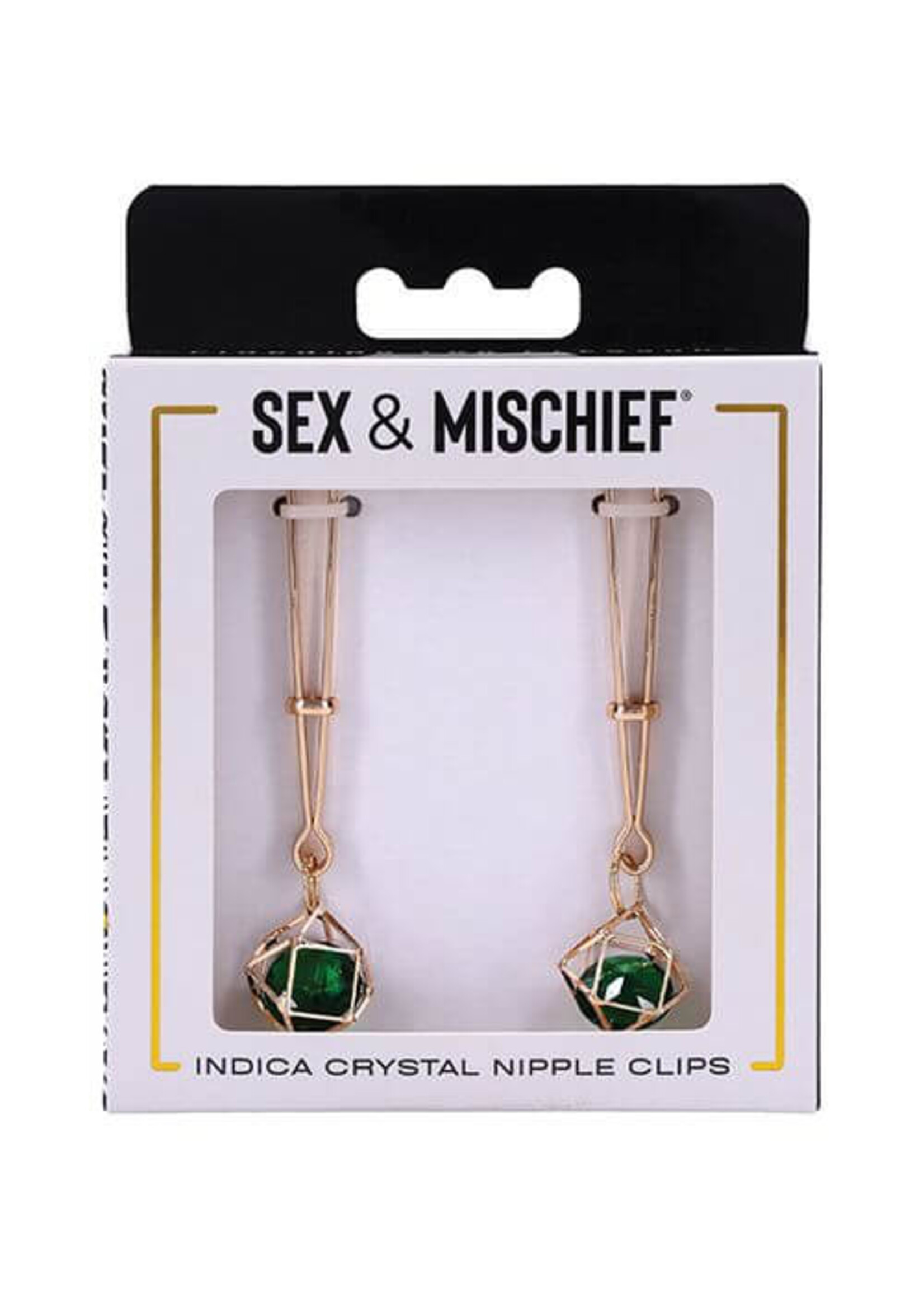 Sportsheets Sex & Mischief Indica Crystal Nipple Clips