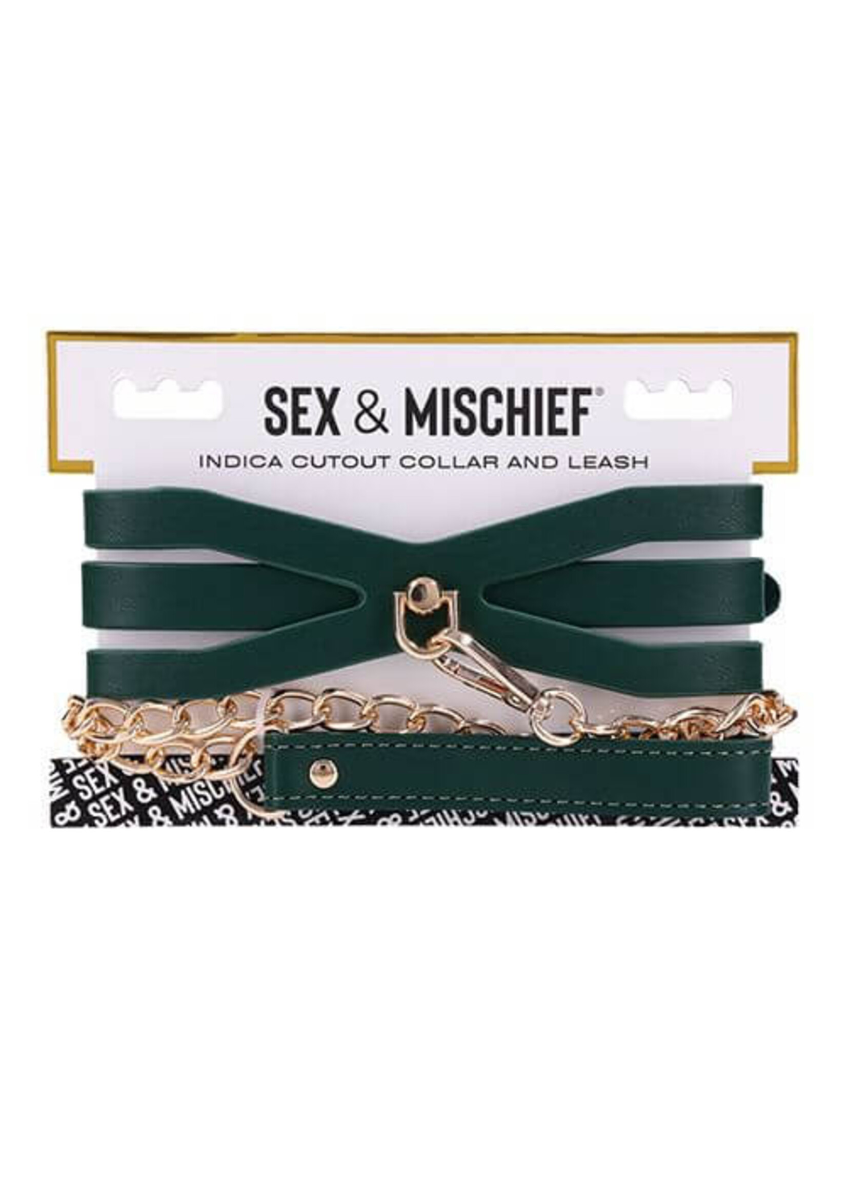 Sportsheets Sex & Mischief Indica Cutout Collar & Leash