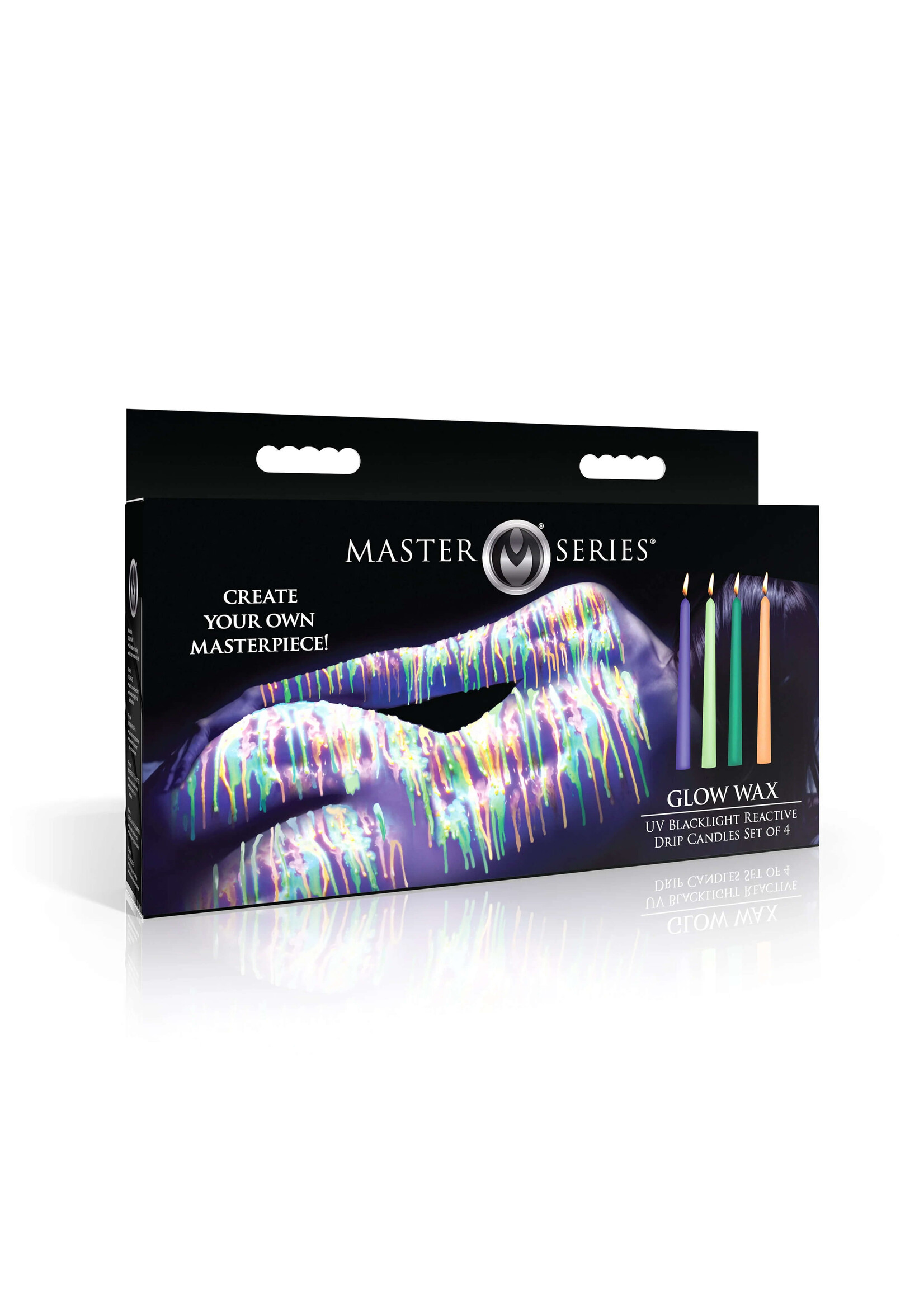 Glow Wax UV Blacklight Reactive Drip Candles Set of 4