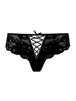 House of Desire Bella Lace Up Tanga Panty w/Jewel Detail