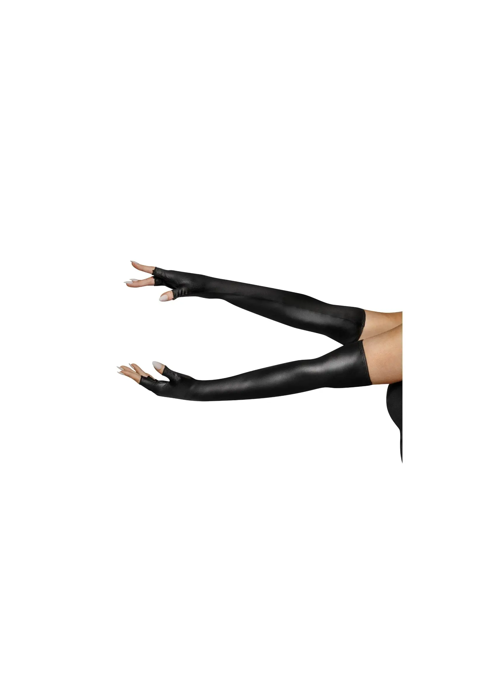 Dreamgirl Fingerless Glvoes Black O/S