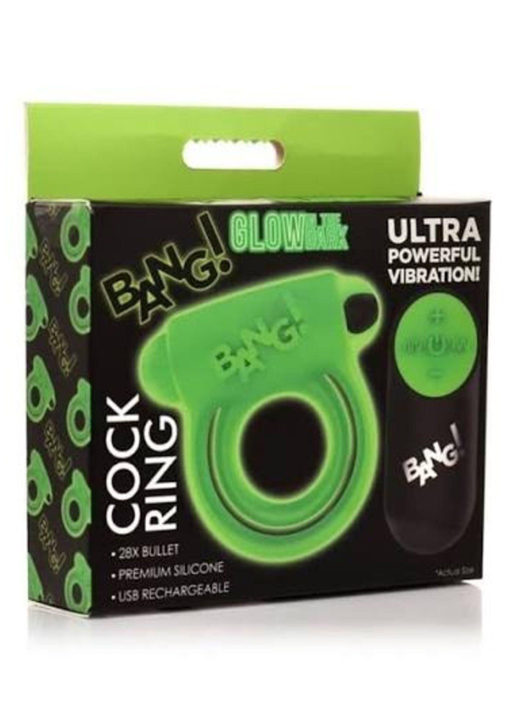Bang 28X Glow-in-the-Dark Cock Ring w/ Remote