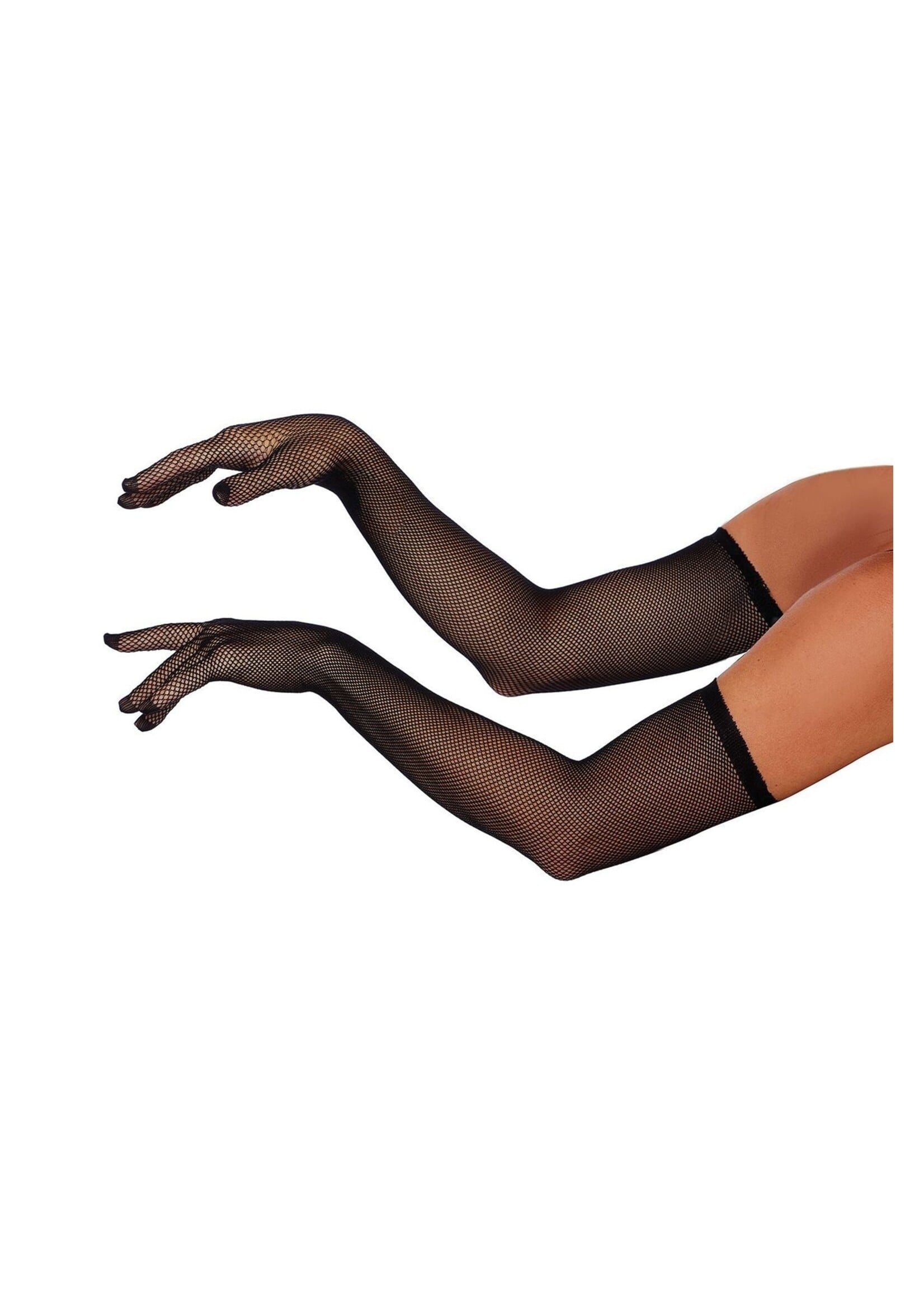 Dreamgirl Fishnet Gloves Black