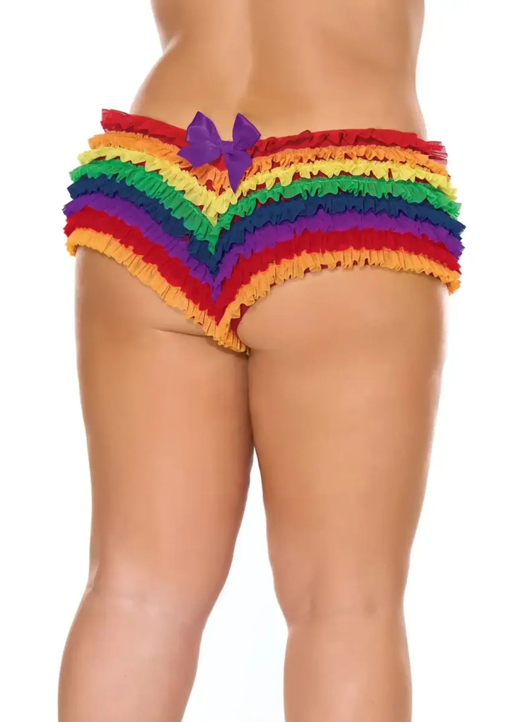 Coquette Last Tango Booty Shorts Rainbow Queen Size