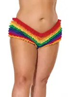Coquette Last Tango Booty Shorts Rainbow Queen Size