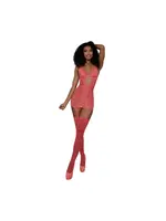 Dreamgirl Garter Chemise Set w/ Thong - Grapefruit