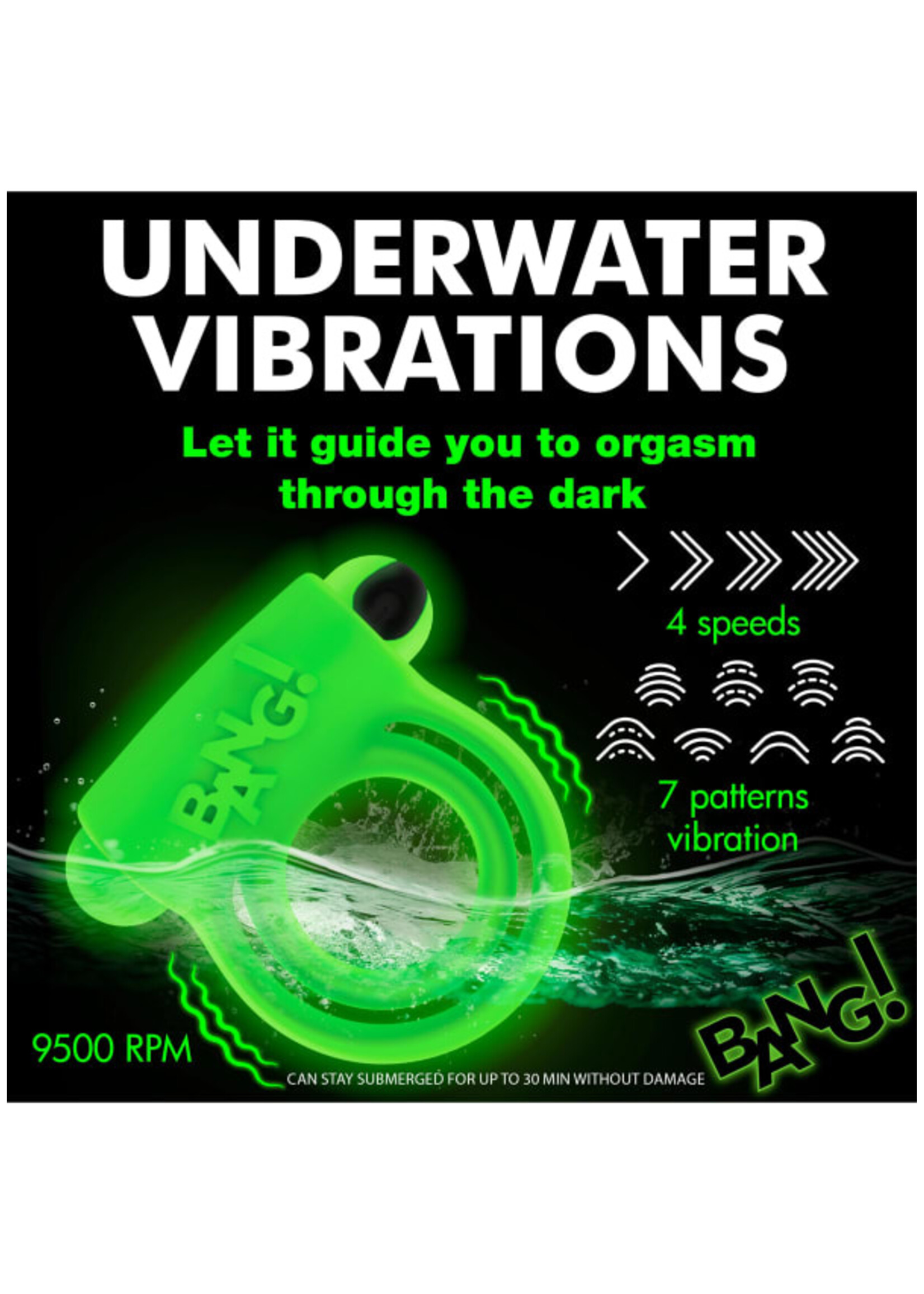 Bang 28X Glow-in-the-Dark Cock Ring w/ Remote