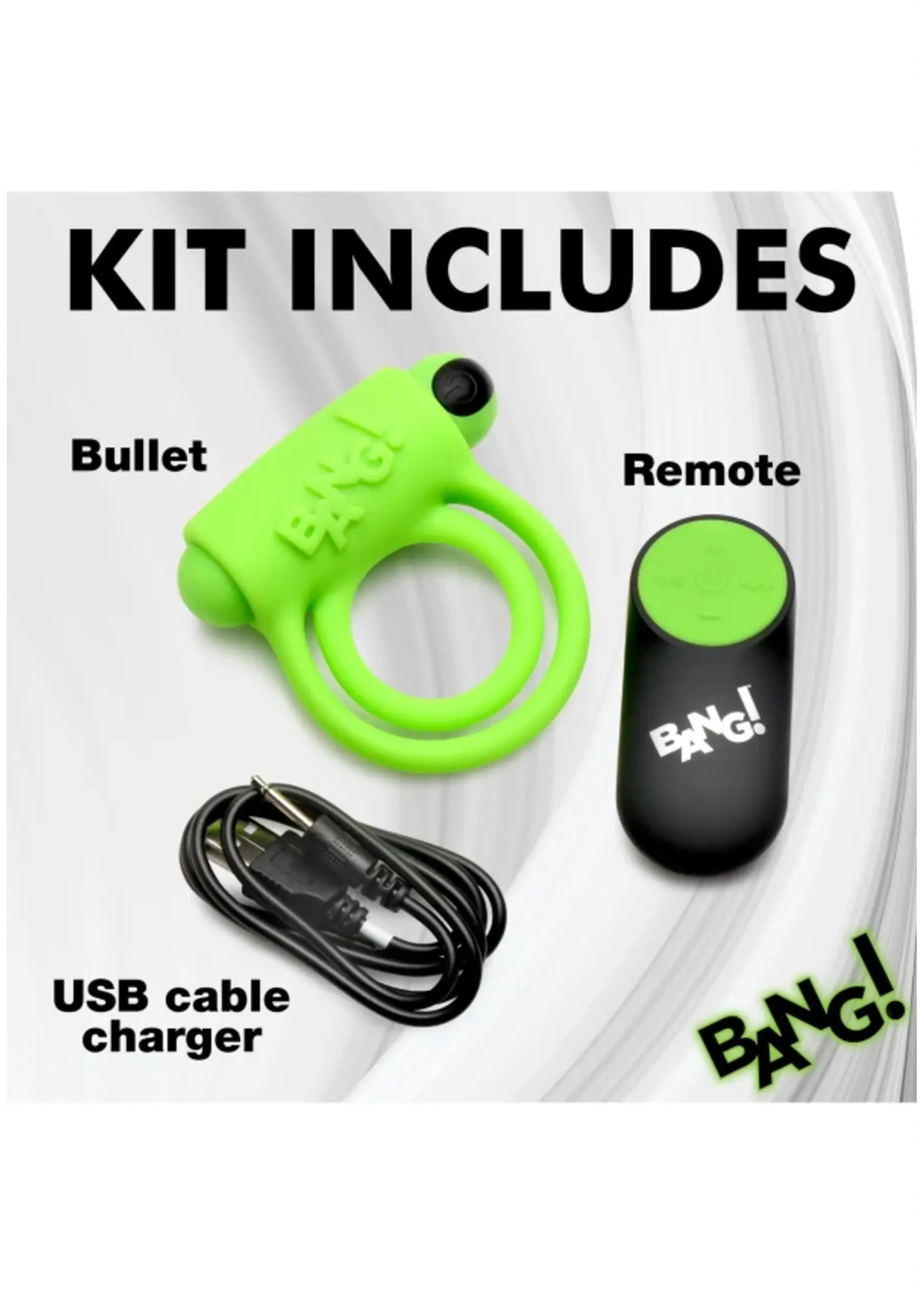 Bang 28X Glow-in-the-Dark Cock Ring w/ Remote