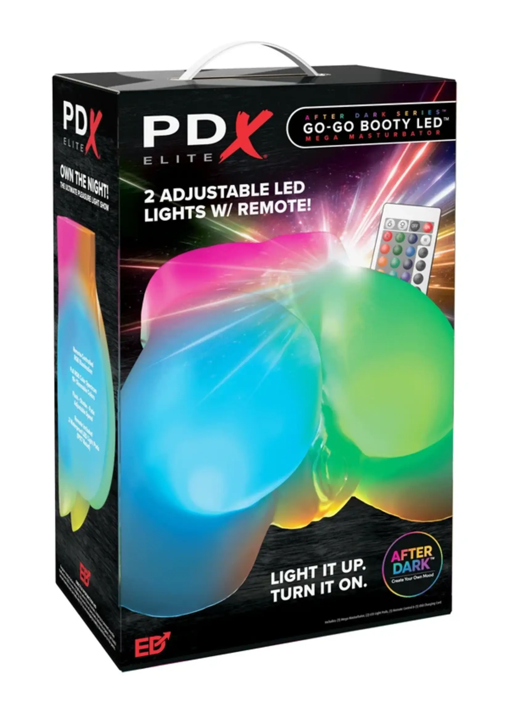 PDX Elite Go-Go Booty LED Mega Masturbator - Frosted