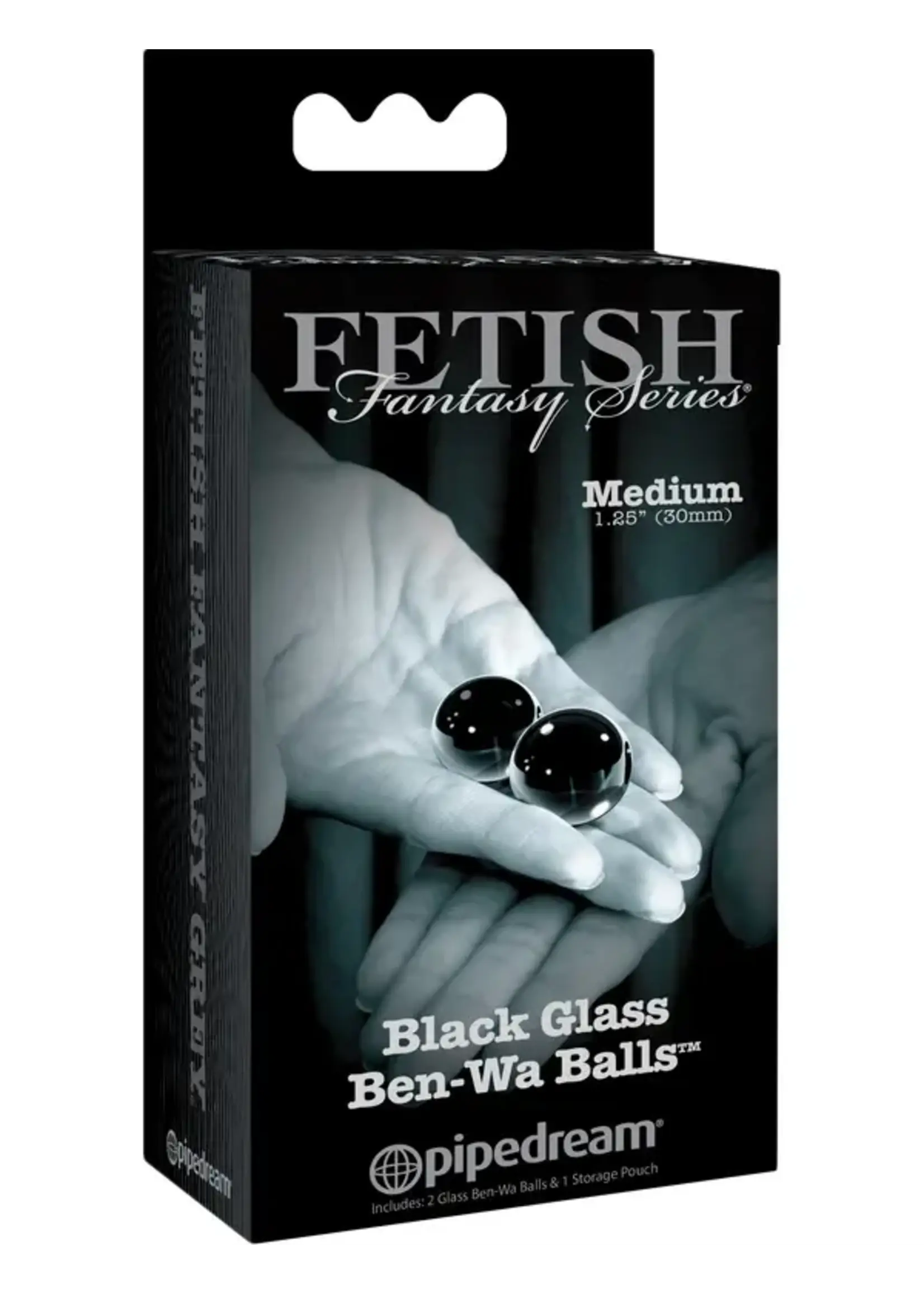 Fetish Fantasy Series Limited Edition Black Glass Ben-Wa Balls Medium - Smoke