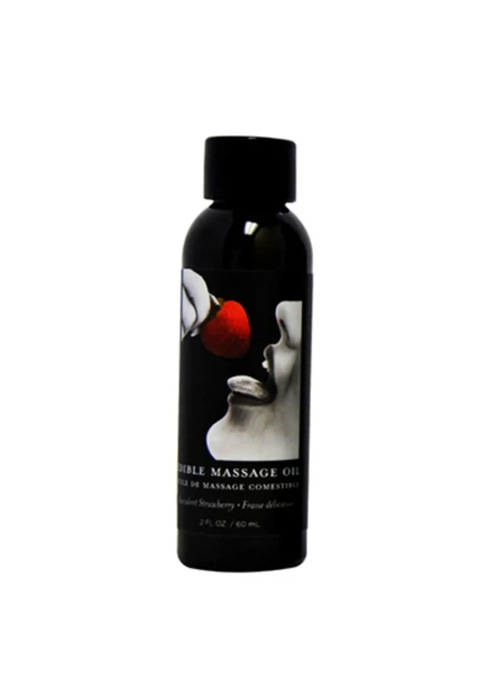 Earthly Body Edible Massage Oil 8 Oz - Strawberry