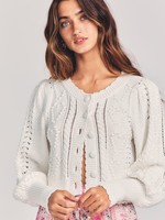 LOVESHACKFANCY ROMEO CROPPED CARDIGAN