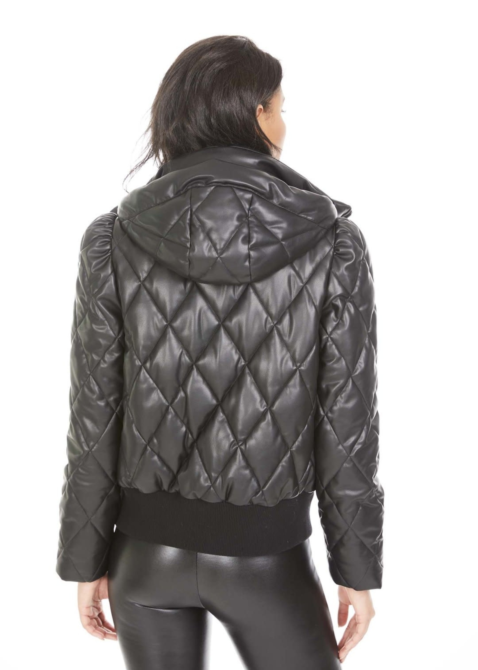 GENERATION LOVE BEAU VEGAN LEATHER PUFFER