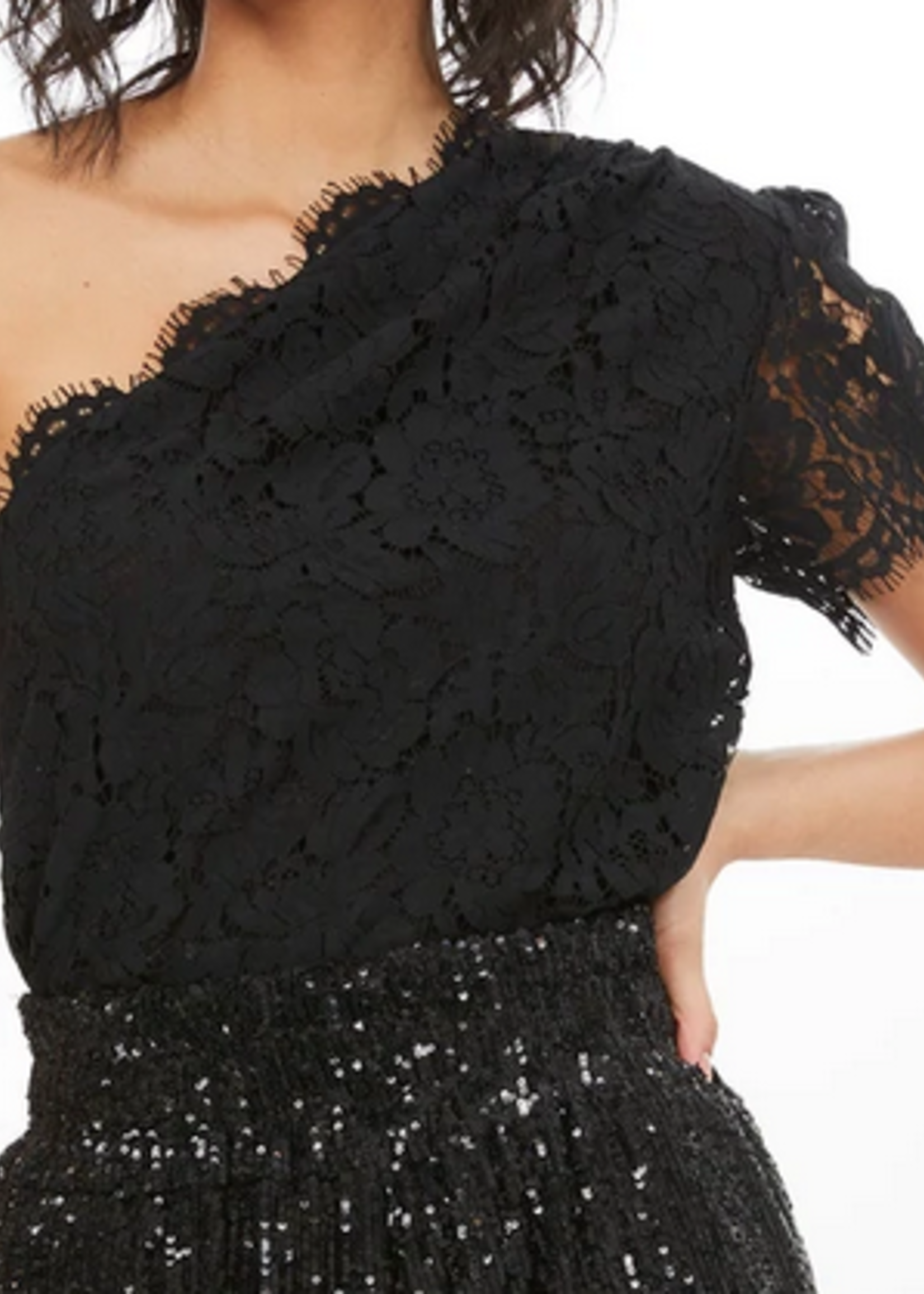 GENERATION LOVE SERITA LACE ONE SHOULDER