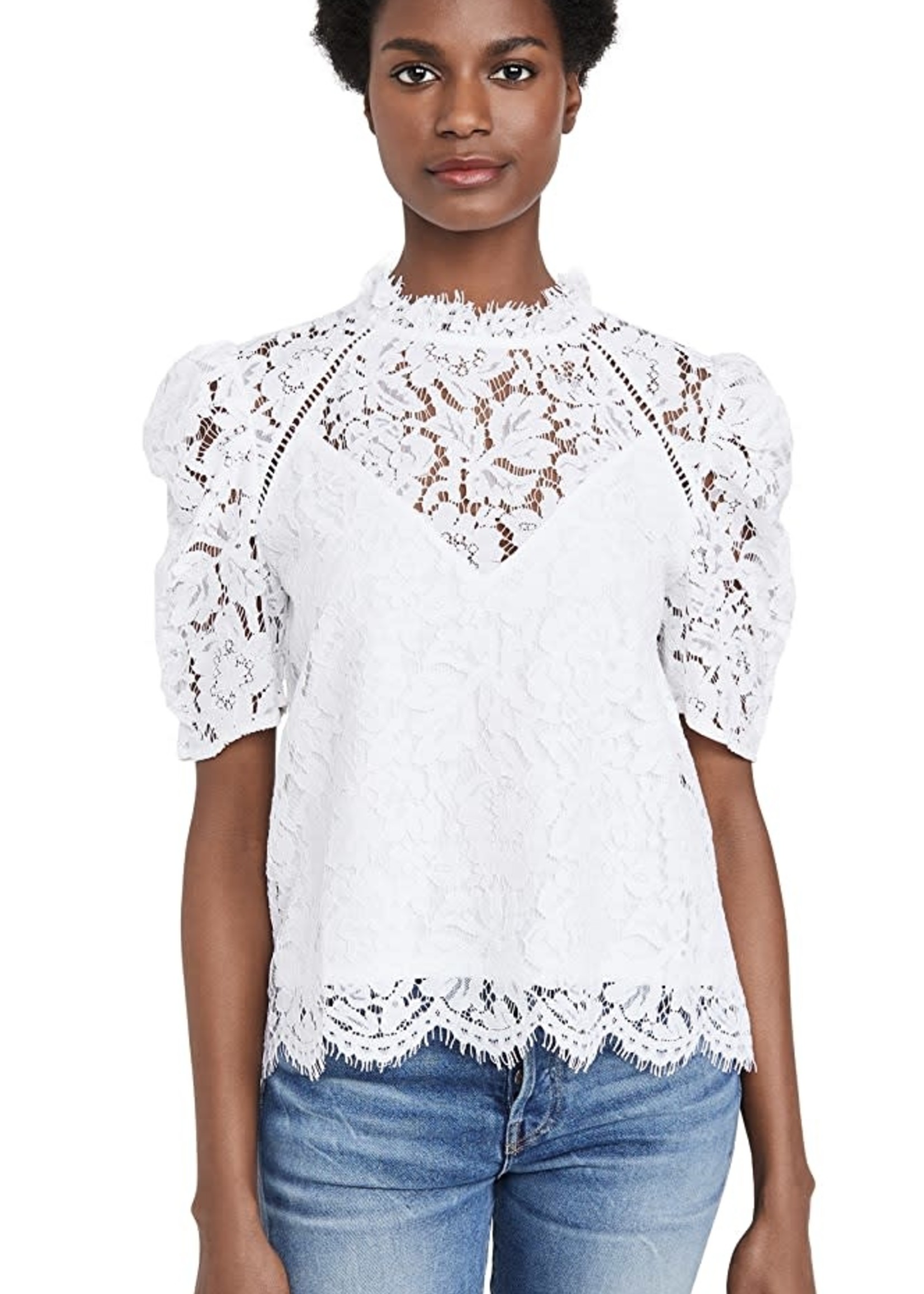 GENERATION LOVE REGINA LACE TRIM TOP