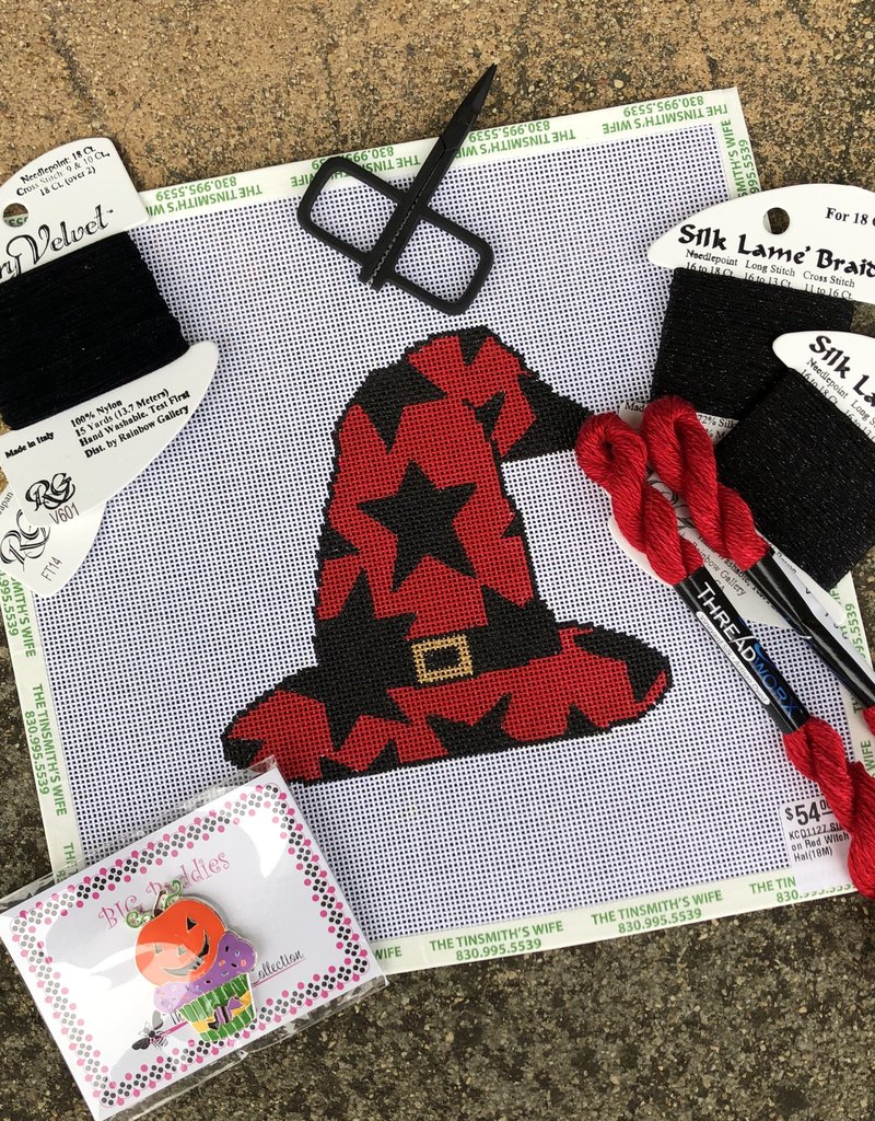 KCD1127 Stars on Red Witch's Hat(18M)