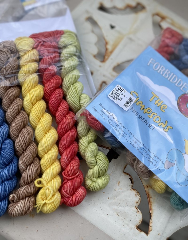 Gluttony Sock - Simpsons 20g Miniskein Set (Once Upon a Yarn Club)