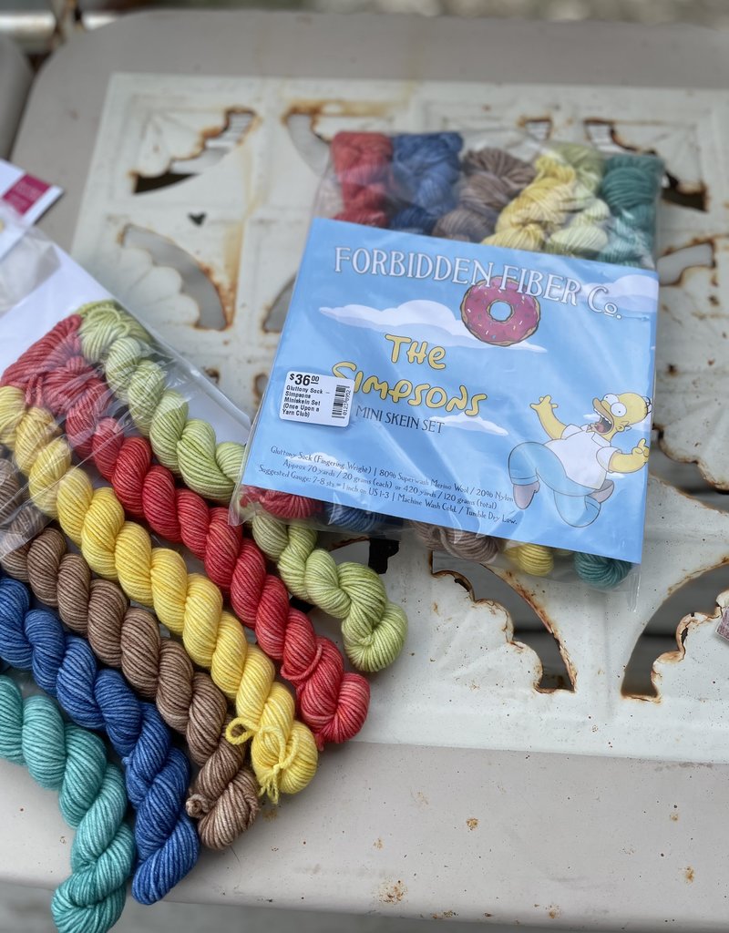 Gluttony Sock - Simpsons 20g Miniskein Set (Once Upon a Yarn Club)