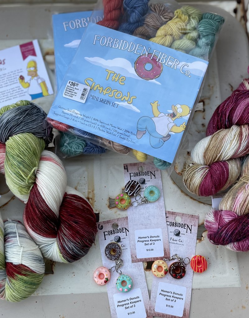 Gluttony Sock - Simpsons 20g Miniskein Set (Once Upon a Yarn Club)