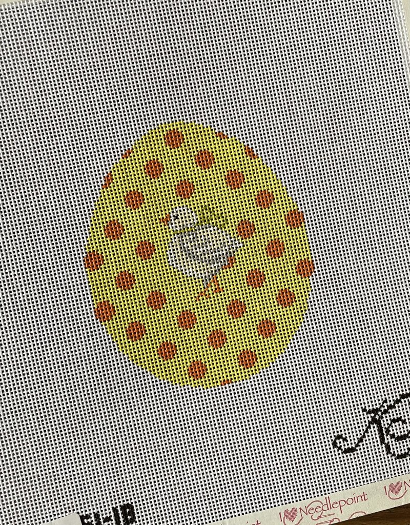 KEA51 Orange Polka Dot on Yellow Chick Egg  (18M)