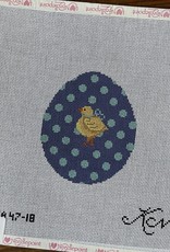 KEA47 Aqua Polka Dot on Plum Chick Egg  (18M)