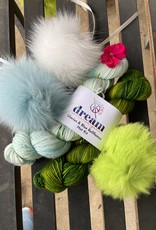 Schildkraut Large Dyed Fur Pom Pom - 38 Seafoam