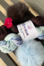 Schildkraut Large Dyed Fur Pom Pom - 01 Baby Blue