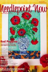 B-530 Red Poppies in Blue & White Vase (18M)