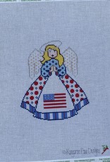 PA6-1 Patriotic Angel with Flag in Skirt (18M)