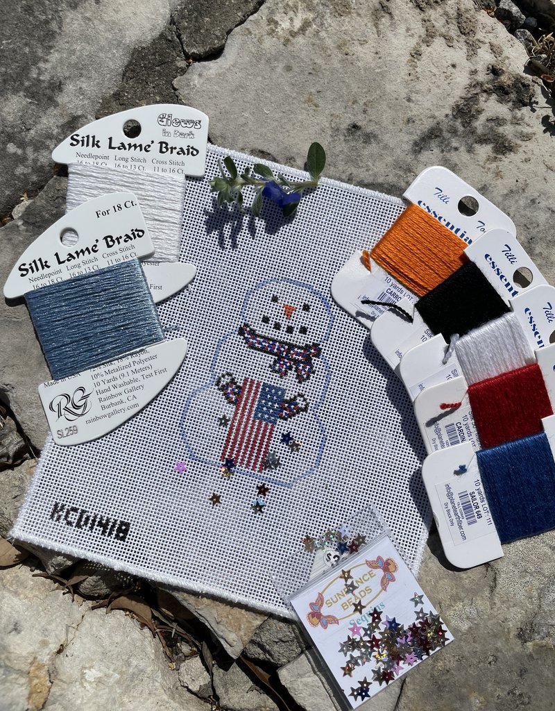 KCD1418 Snowman with Flag  (18M)