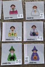 Stitch-Its - SI16574 Green Witch with Cat Angel (13M)