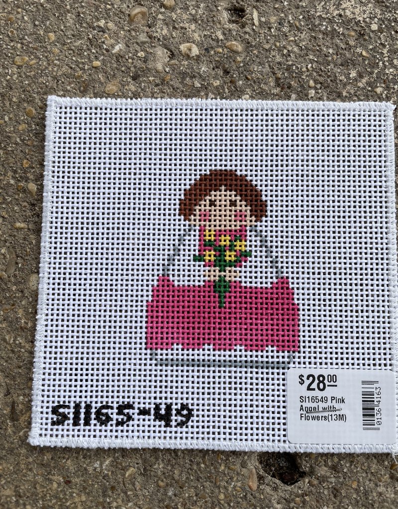 Stitch-Its - SI16549 Pink Angel with Flowers  (13M)