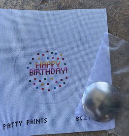 Patty Paints - BC27 Happy Birthday Button (18M)