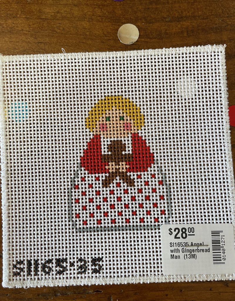 Stitch-Its - SI16535 Angel with Gingerbread Man  (13M)