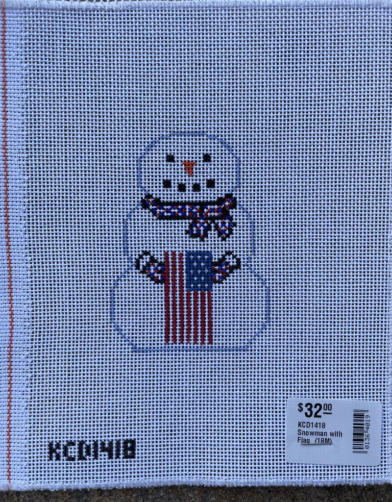 KCD1418 Snowman with Flag  (18M)