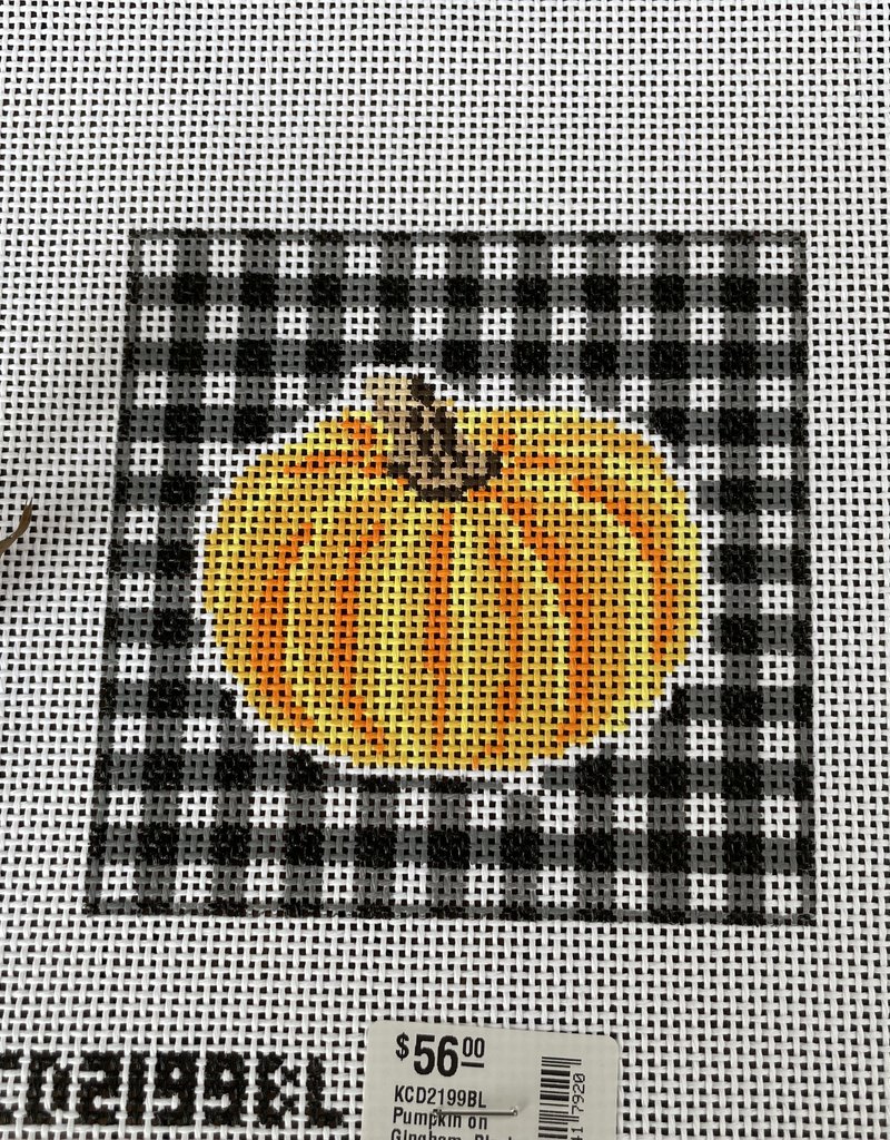 KCD2199BL Pumpkin on Gingham, Black  (13M)