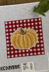 KCD2199R Pumpkin on Gingham, Red  (13M)