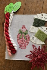 Emily Quigley - EQ002 Red Ginger Jar with Green Bow (18M)