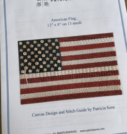 Patricia Sone - H-004 American Flag with Stitch Guide (13M)