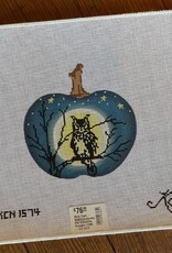 Kelly Clark - KCN1574 Spooky Owl Silhouette Pumpkin (18M) - 4.5"x4.5"