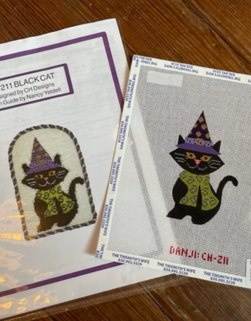CH Designs - CH-211 Black Cat  with Stitch Guide (18M)