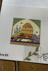 Kelly Clark - KCBee04  Bee Skep in Spring Garden with Stitch Guide & Embellishment Pack