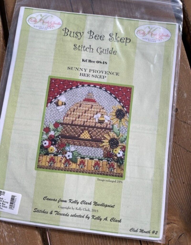 Kelly Clark - KCBee 08 Sunny Provence Bee Skep with Stitch Guide & Embellishment Pack