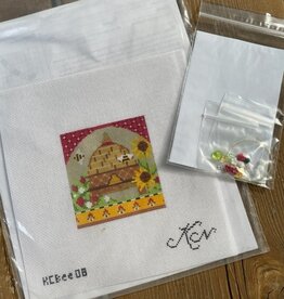 Kelly Clark - KCBee 08 Sunny Provence Bee Skep with Stitch Guide & Embellishment Pack